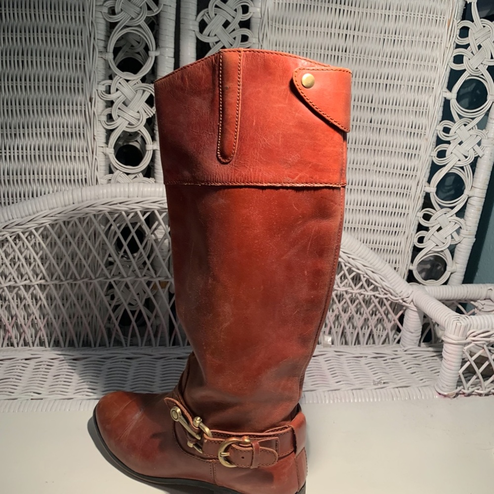 Tall Leather Riding Boot, Low heel - Picture 4 of 8